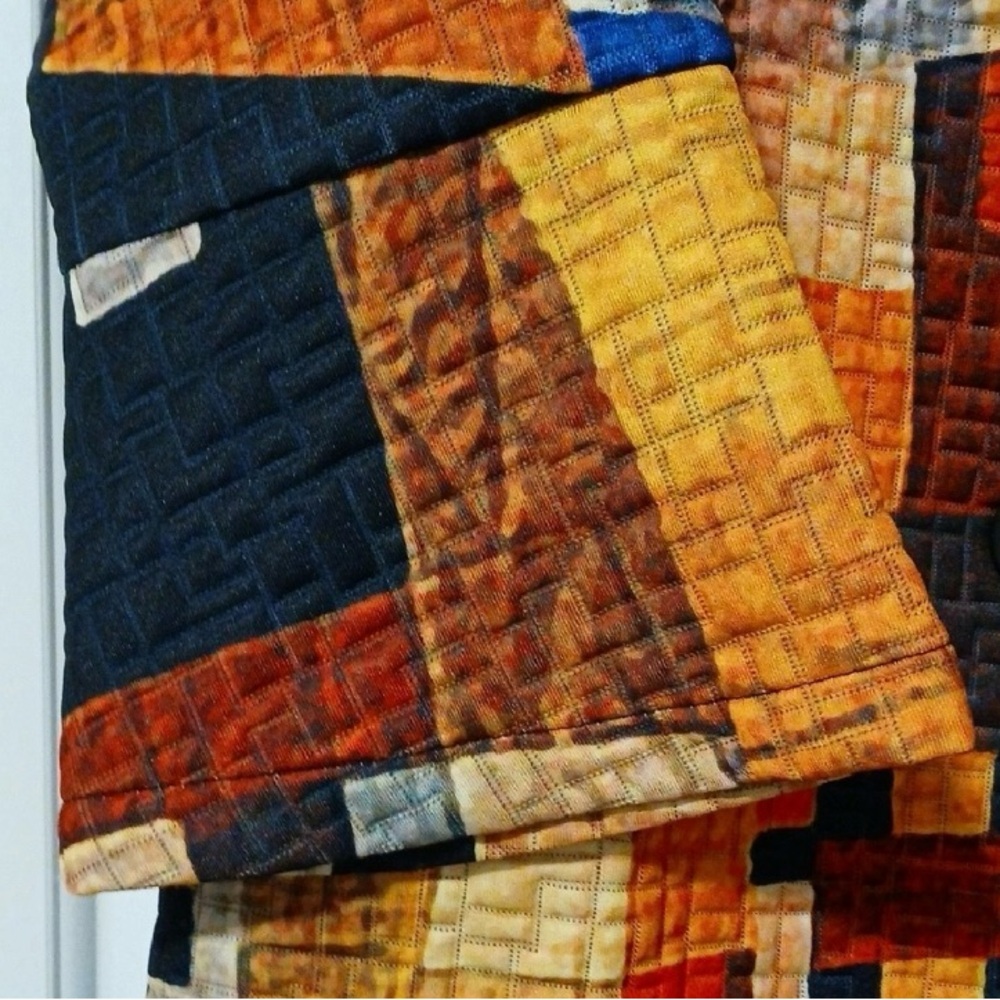 Damee Oversized Multicolor Patchwork Blazer - image 2